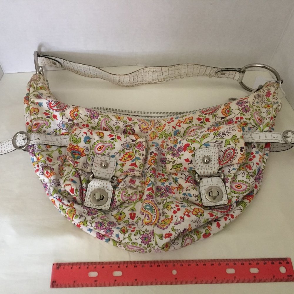 #405 Guess floral print bag